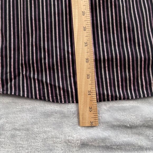 Everett Hall Dress Shirt Mens 43 17 Pink Black Striped French Cuff Made in Italy - Picture 10 of 16